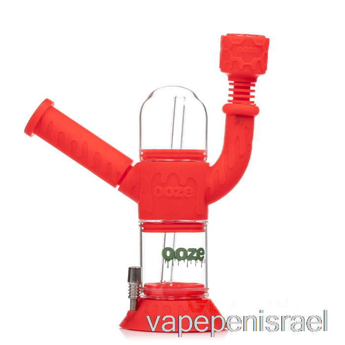 חד פעמי Vape Israel Ooze קרניום צינור מים סיליקון ארגמן (אדום)